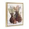Stupell Industries Rustic Pottery Plants Framed Floater Canvas Wall Art Design by Cindy Jacobs